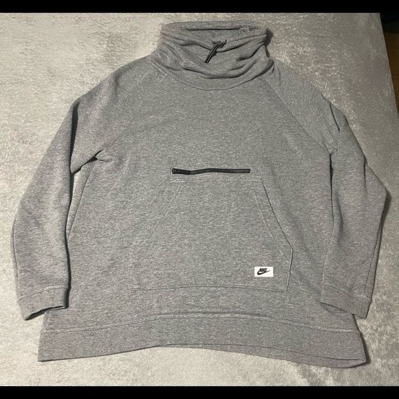 Nike sportswear modern funnel neck sweatshirt size M fits L grey VGUC - Picture 1 of 11